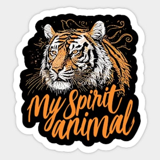 my spirti animal tiger Sticker